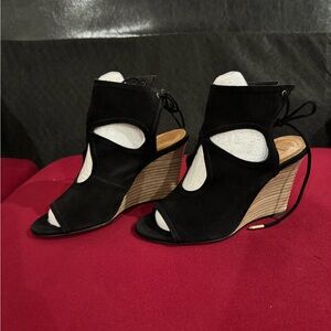 Aquazzura Black Suede Heels